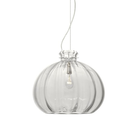 Besa Lighting Pinta 12 Cord Pendant, Clear, Satin Nickel Finish, 1x100W Incandescent 1KX-464588-SN